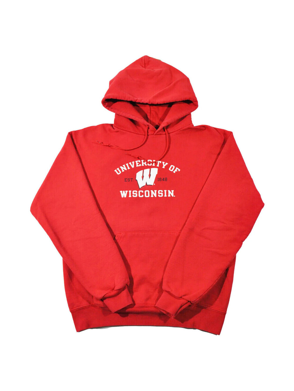Vintage Wisconsin Badgers NCAA Basketball Football Hoodie Sweatshirt Size Medium